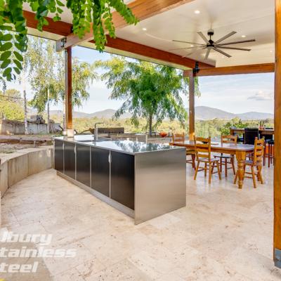 Alfresco Kitchen with a view from Albury Stainless Steel