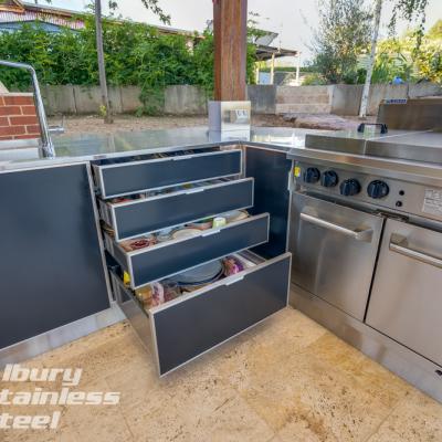 Alfresco Kitchen with a view from Albury Stainless Steel