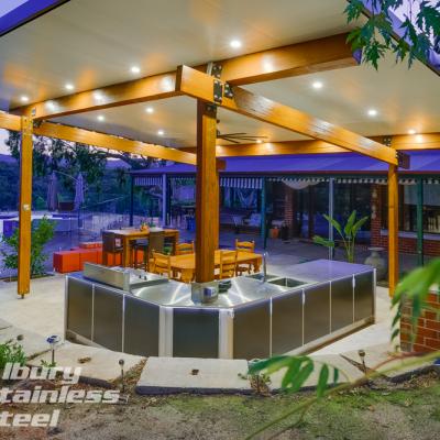 Alfresco Kitchen with a view from Albury Stainless Steel